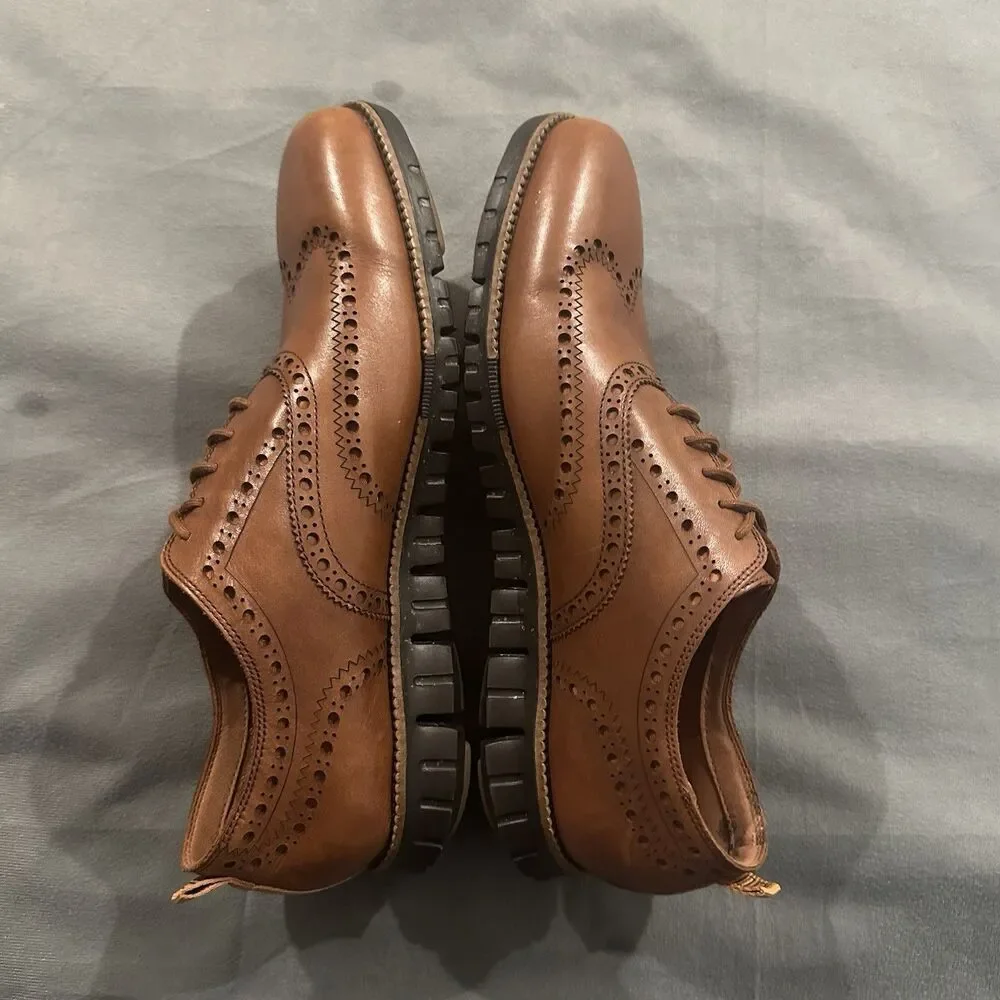 Cole Haan Zero Grand Wingtip Oxfords Dress Shoes Mens 11.5 M C24964 Brown